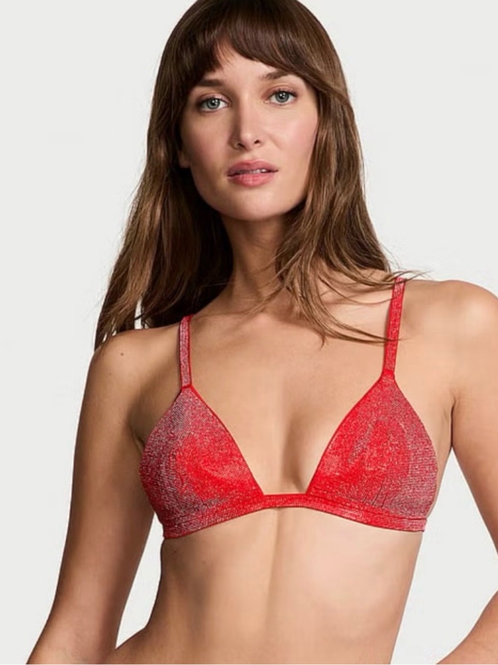 Victoria’s Secret Very Sexy shine rhinestone triangle bralette Medium DD